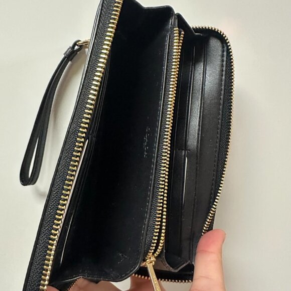 NWT!RARE! Coach F76971 Accordion Zip Wallet With Signature Canvas In Brown/Black - Picture 8 of 11